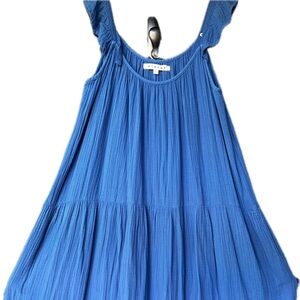 XiRENA dress bright blue double gauze cotton size Large